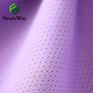 Polyester polyester elastic thickened bead floor cloth ကွက် ကျန်းမာရေး bird eye air layer ခရီးဆောင်အိတ်အထည်