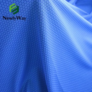 Tessuto sportivo Rete da calcio Rete jacquard Tessuto a maglia igroscopico e traspirante per abbigliamento sportivo Tessuto da basket