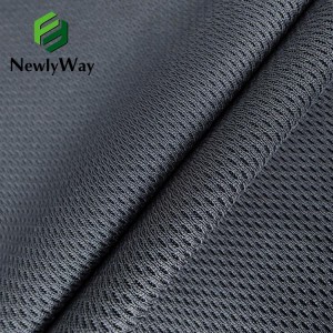 Usum panas gancang drying baju bal lawon, nyerep kesang jeung breathable knitted net 100% poliéster lawon olahraga