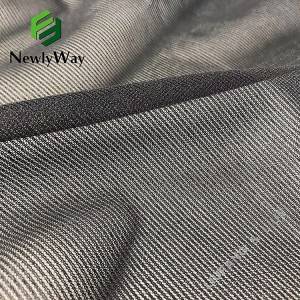 Magaan na itim na nylon spandex mesh tricot knit fabric para sa bra back clasp material