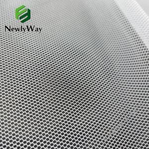 Polyester hexagon honeycomb net tulle mesh kain entheng kanggo bantal olahraga