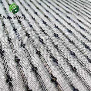 Produsen nilon metallic fiber mesh merajut kain tulle untuk aksesoris kerudung pengantin