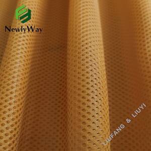 Tecido de malla de tul de fibra de poliéster do fabricante para forro de roupa deportiva