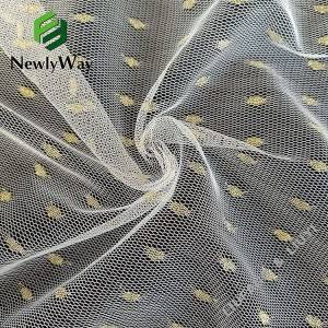 Популарна флеш најлонска плетена тканина од тила од златних влакана за венчани вео