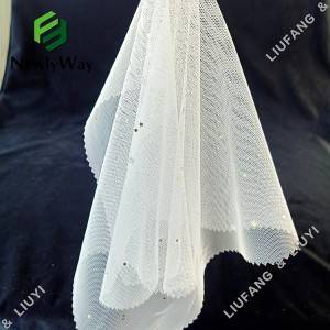 Поліестерова тюлева сітчаста мереживна тканина з зірковим малюнком для сукні