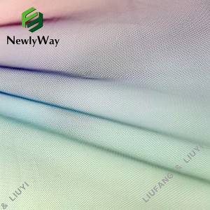 Rainbow Ombre Printed Polyester Tulle Mesh Lace Fabric for Garment/Skirts