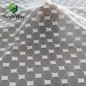 Tissu en maille extensible tricoté en chaîne de spandex en nylon de conception rectangulaire pour les manches de vêtements