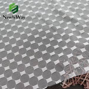 Teixit de malla elàstica de punt de niló spandex de disseny rectangular per a les mànigues de la roba