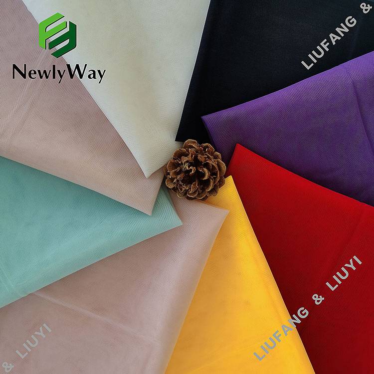 Shrink-Resistant Nylon Diamond Mesh Tulle Net Fabric ສໍາລັບ Dresses