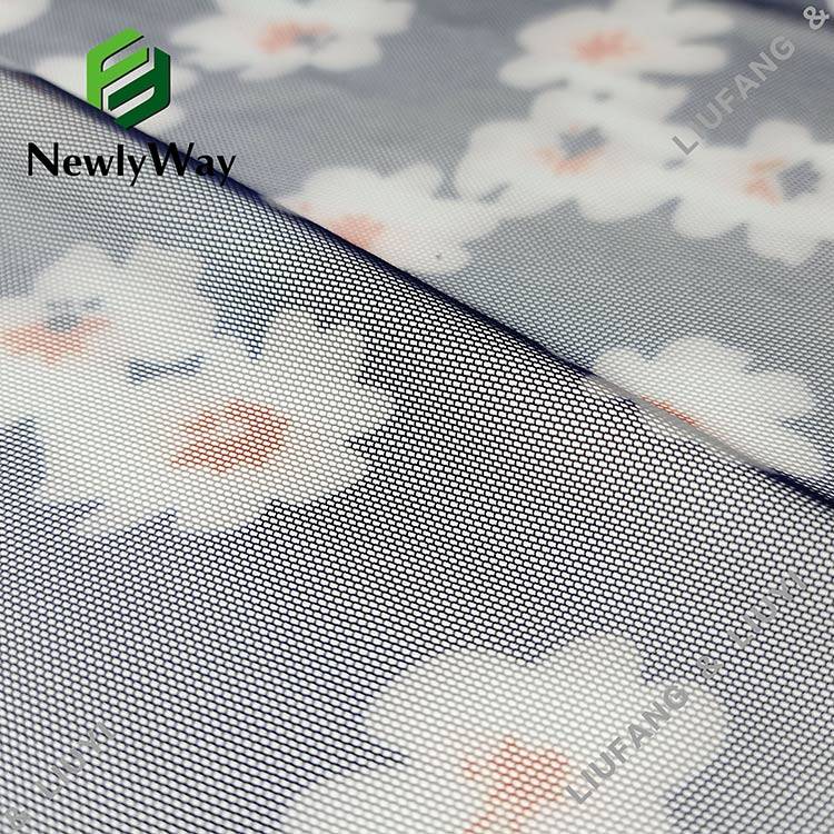 Mollis excudebat Nylon Spandex Mesh Flower Lace Fabric for Bra/Close-fit Top