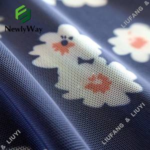 Nailon Spandex Mesh Flower Lace Fabric no ka Bra/Close-fitting Top
