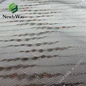 Svjetlucava najlon zlatna pređa mreža od čipke od tila za odjevne dodatke