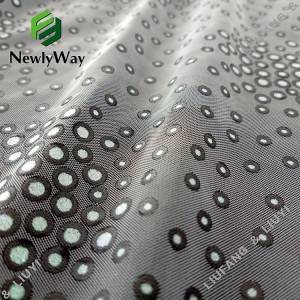 Special printed polka dot foil and glitter nylon tulle mesh lace fabric for clothing