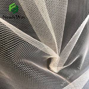 Tuhi nga Fluffy Hand-feel Nylon Diamond Net Nesh Tulle Fabric para sa Wedding Party Dekorasyon