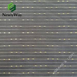 衣服の袖のための透過的な金のナイロン繊維の網のニットのチュールの生地