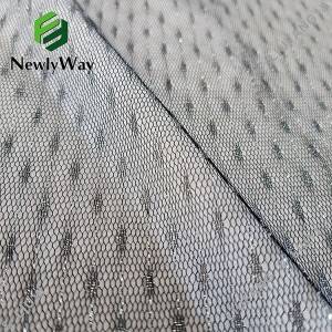 Ultramodern warp rajutan sliver benang serat nilon renda trim kain tulle kanggo rok renda
