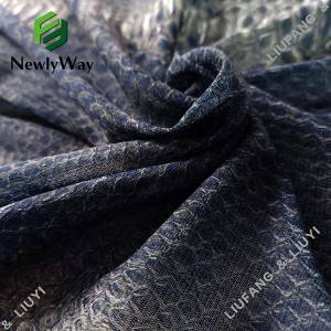 Unike snakeskin-ûntwerp printe kant nylon stretch tricot gebreide stof online gruthannel