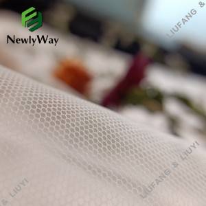 Wholesale Sheer Hexagonal Tulle Nylon Mesh Net Fabric para sa Bridal Veil
