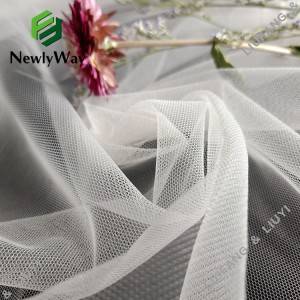 Slàn-reic Sheer Hexagonal Tulle Nylon Mesh Net Fabric airson Bridal Veil