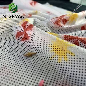 Друкована нейлонова стрейч спандекс біла сітчаста сітчаста тканина для дитячої тканини