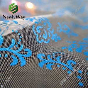 Elegante stampata stampata in nylon tulle mesh lace fabric per a gonna