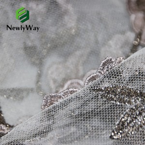 Wysokiej jakości tłoczone 3D haftowane tiulowe tkaniny koronkowe dla sukienek damskich