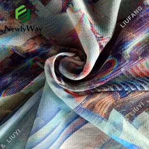 Conception de peinture imprimé dentelle nylon stretch tricot tricot en ligne en gros