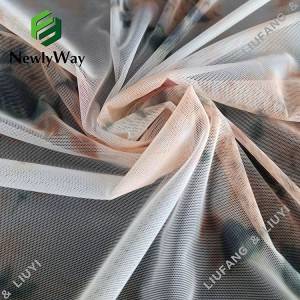 ညဝတ်အင်္ကျီများအတွက် အလွန်ပျော့ပျောင်းသော polyester spandex ပန်းပွင့်ဒီဇိုင်းဖြင့် ရိုက်နှိပ်ထားသော ကွက်ဇာ tricot ချည်ထည်