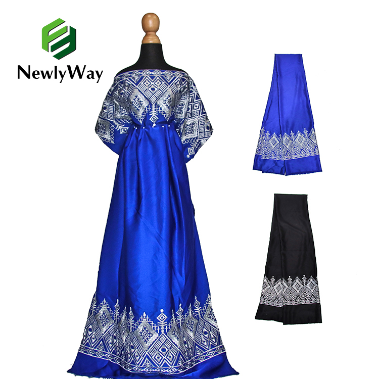 Nako-customize na Embroidery Woven Satin Fabrics