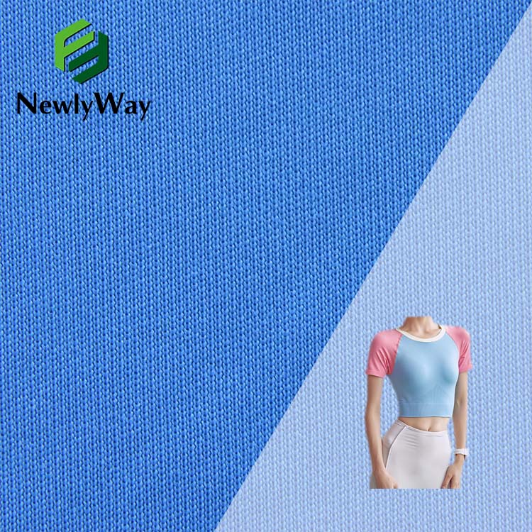 50D tissu plat tricot en polyester Jiadji Brib T-shirt sportswear base composite tissu spot tissu
