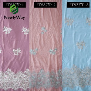 Wholesale Embroidery Satin Woven Fabric
