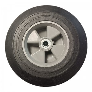 10X2.2” solid rubber wheel plastic rim for trolley