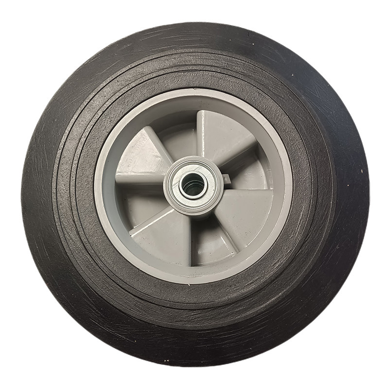 Cerchio in plastica per ruote in gomma piena 10X2.2'' per carrello (4)