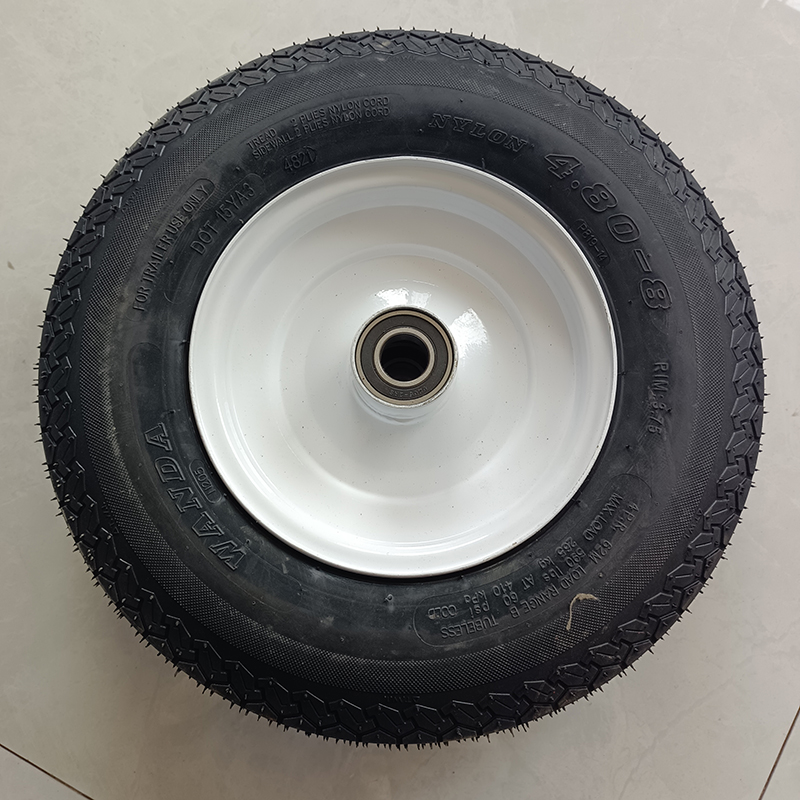China 4.80-8 tubeless trailer tyre rubber wheel Featured Image