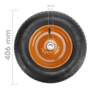 16 Inch 4.00-8 Wheelbarrow Spare Tyre, Pneumatic Trolley Wheel