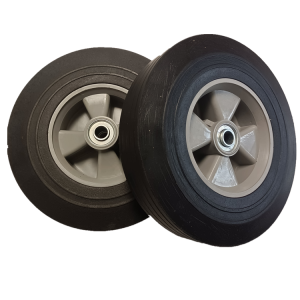 10X2.2” solid rubber wheel plastic rim for trolley