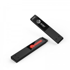 Light Up Logo Slim Metal USB Flash Drive