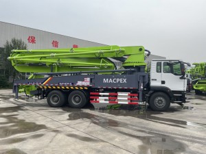 Truck pump with boom