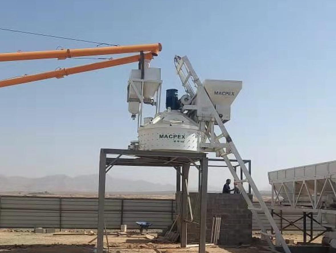 Precast batching plant installed at site