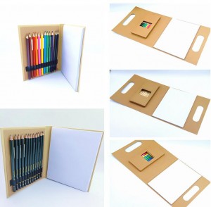 रंगीन पेंसिल के साथ प्रोमोशनल कस्टम हार्डकवर बच्चों के वयस्क रंग/स्केच/ड्राइंग बुक प्रिंटिंग