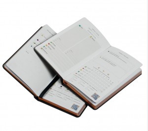 Custom China promosi dhuwur-fashion bisnis kain tutup notebook / planner / printing jurnal karo protektor sudhut
