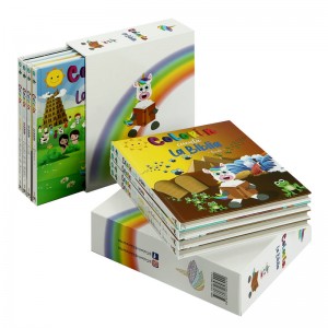 ເປັນມືອາຊີບ custom custom hardcover slipcase book kit childrens/child book printing