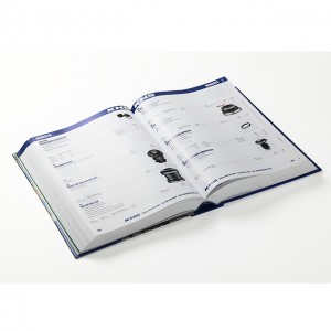 Fabriekslevering hardback productcatalogus drukboek aangepaste services