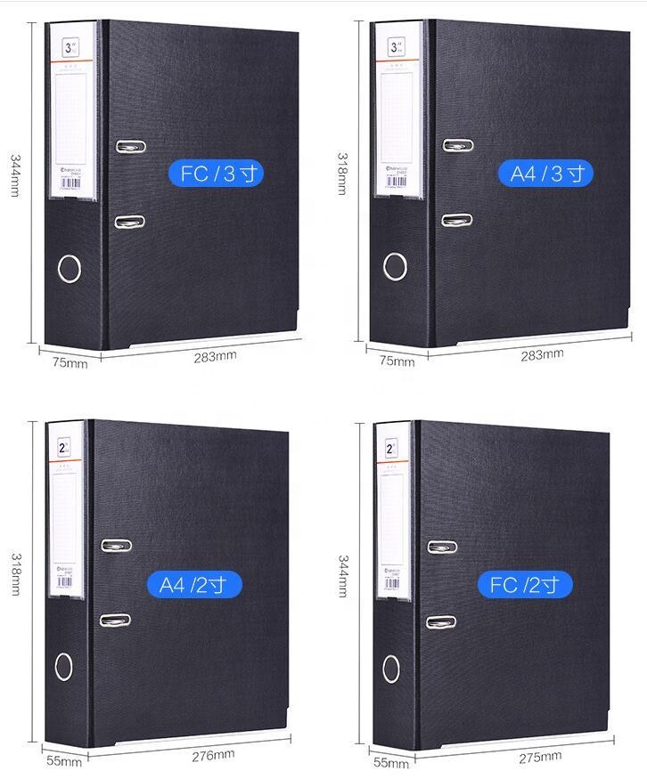Kina Engros Folder Printing Factory – Custom Kina kontorpapir A3 A4 A5 A6 FSC Håndtag Arch File Holder, Assorterede farver, A4, 80 mm – Madacus