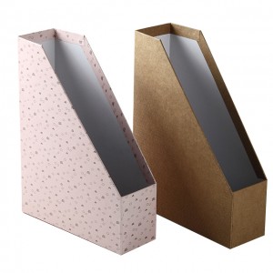 caja de cartón corrugado organizador de cartón caja con cremallera, impresión de caja de concha, carpeta de escritorio, estuche para libros, estuche