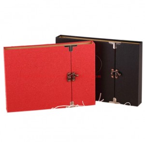 DIY egyedi logós keményborítós scrapbook fotóalbum papír fekete esküvői/vendégkönyv kézműves szállító