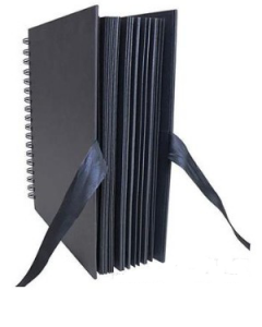 DIY logotipo personalizado tapa dura álbum de recortes álbum de fotos papel negro boda/libro de invitados proveedor artesanal