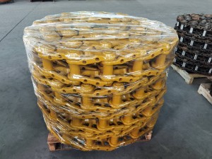 Untuk E320 45 Links Yellow Excavator Track Link Group Track Chain