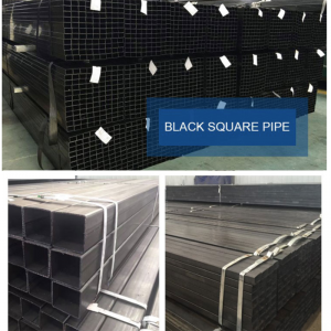 Kualitas Tinggi Hideung Square sareng Rectangular Annealing Carbon Steel Pipa sareng Tabung