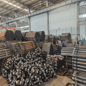 Production of bridge acoustic pipe for pile driving grouting pipe embedded steel pipe